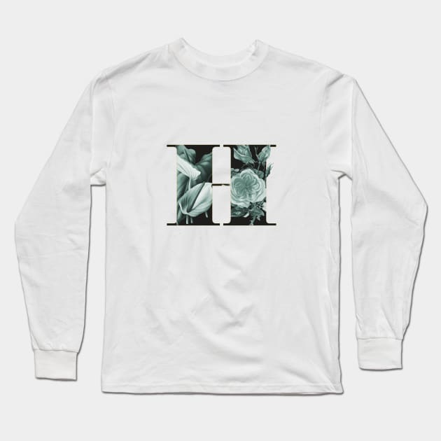 Flower Alphabet H Long Sleeve T-Shirt by froileinjuno